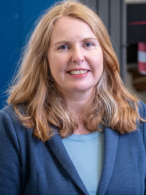 Portrait photograph of academic visitor to the School of Architecture, Building and Civil Engineering at Loughborough University, Caroline Field